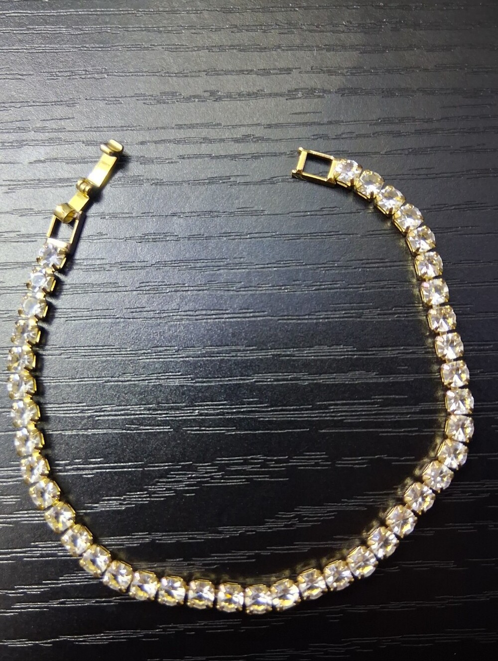 Gold-Tone CZ Tennis Bracelet - Clear Stones